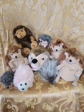 Vintage Hedgehog Plush Lot Of Toys
